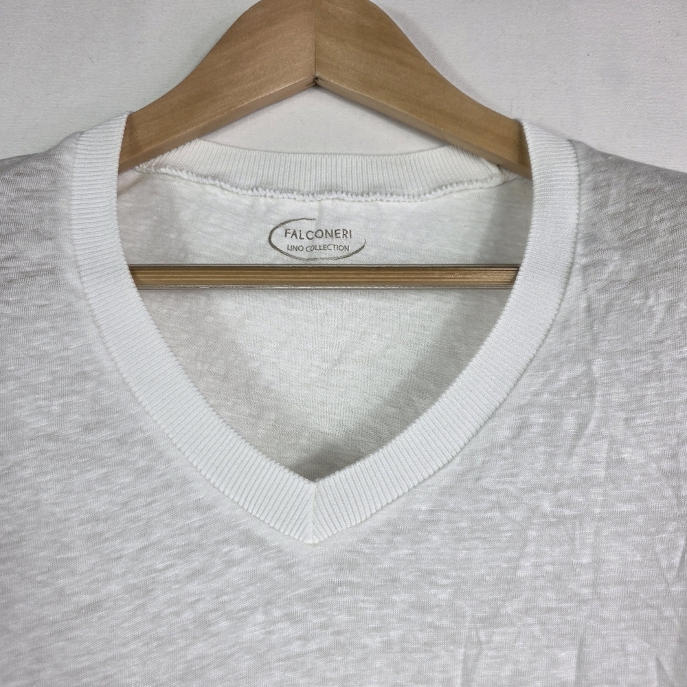 Falconeri Linen V neck basic tee - Picture 8 of 10